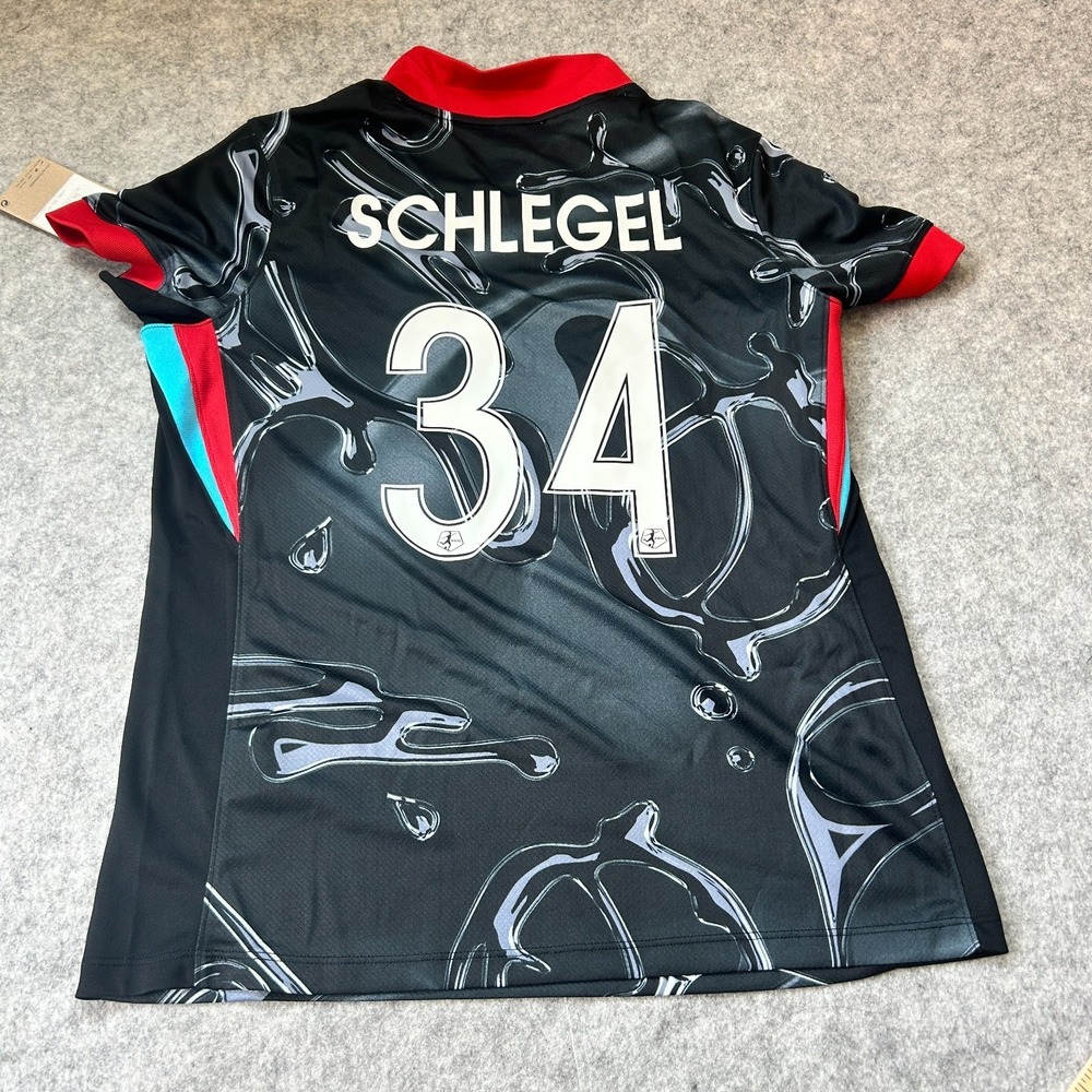 Nike Chicago Stars FC Ally Schlegel #34 Men's Medium Soccer Jersey Black/Red $95